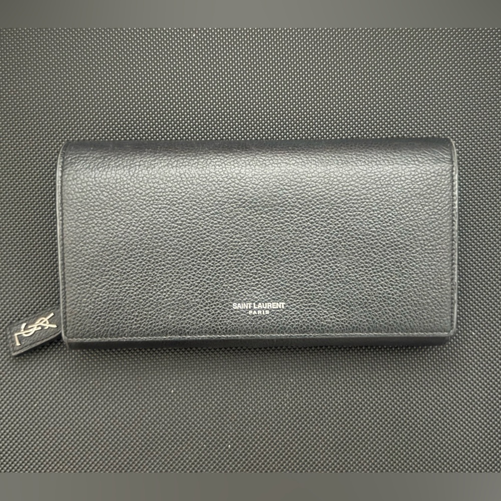 YSL Wallet (Pebbled Leather )